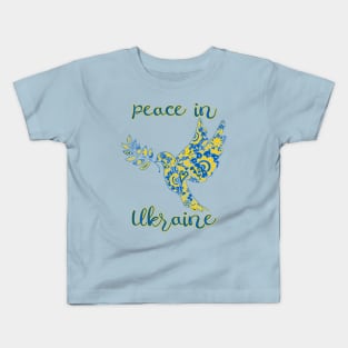 Dove of peace in Ukraine Kids T-Shirt